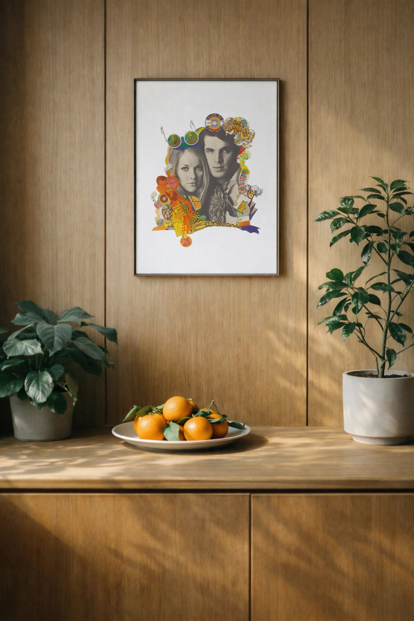 Analog collage art print inspired by California nostalgia