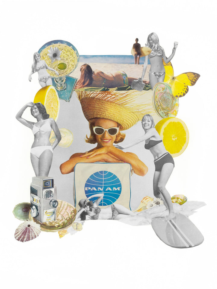 Analog collage art print made from vintage magazines