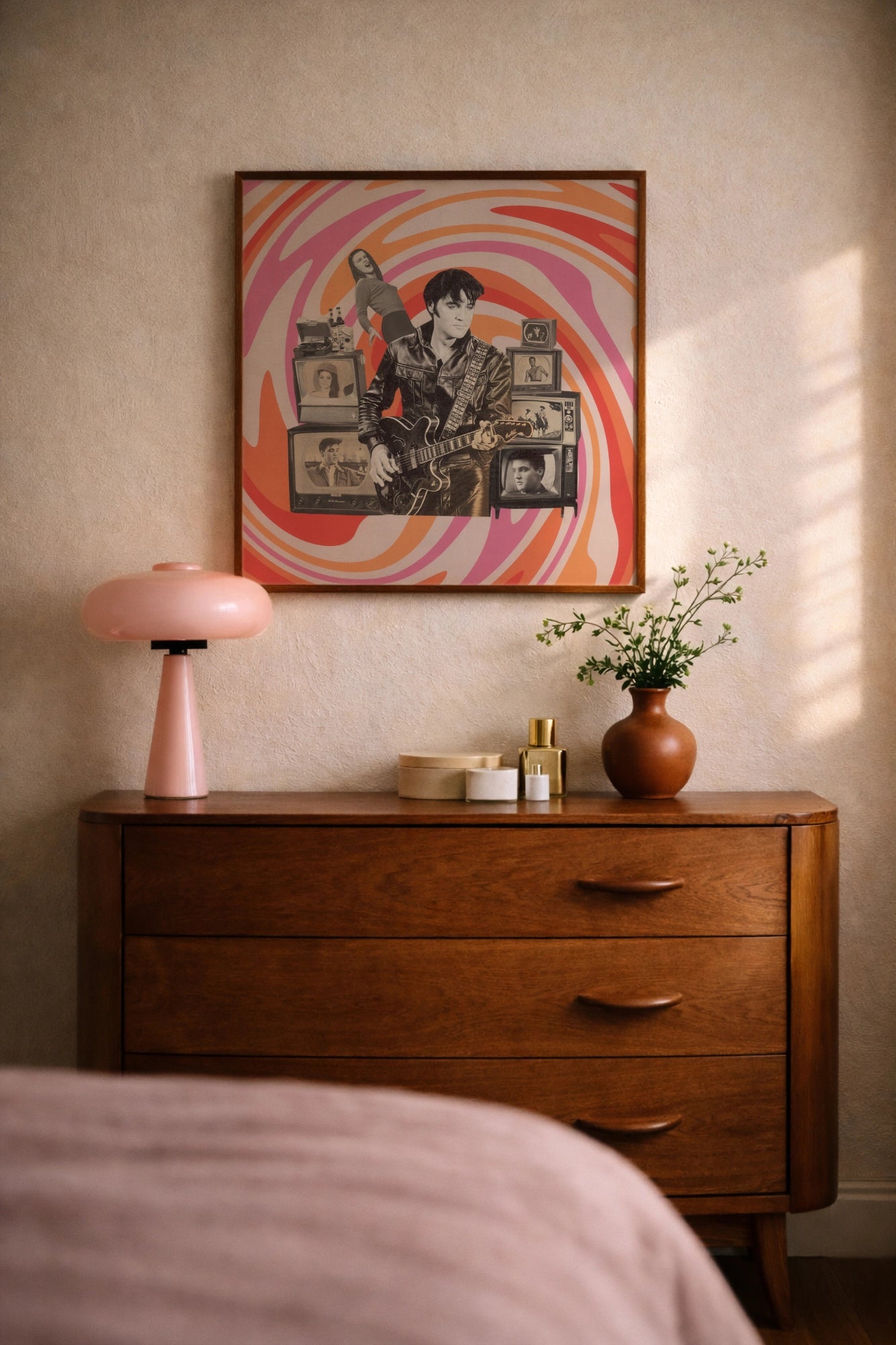 Vintage collage art print inspired by Elvis Presley