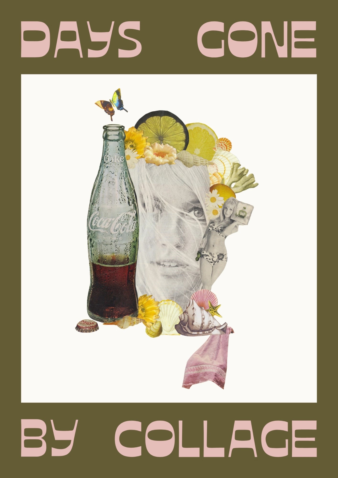 Vintage-inspired analog collage poster