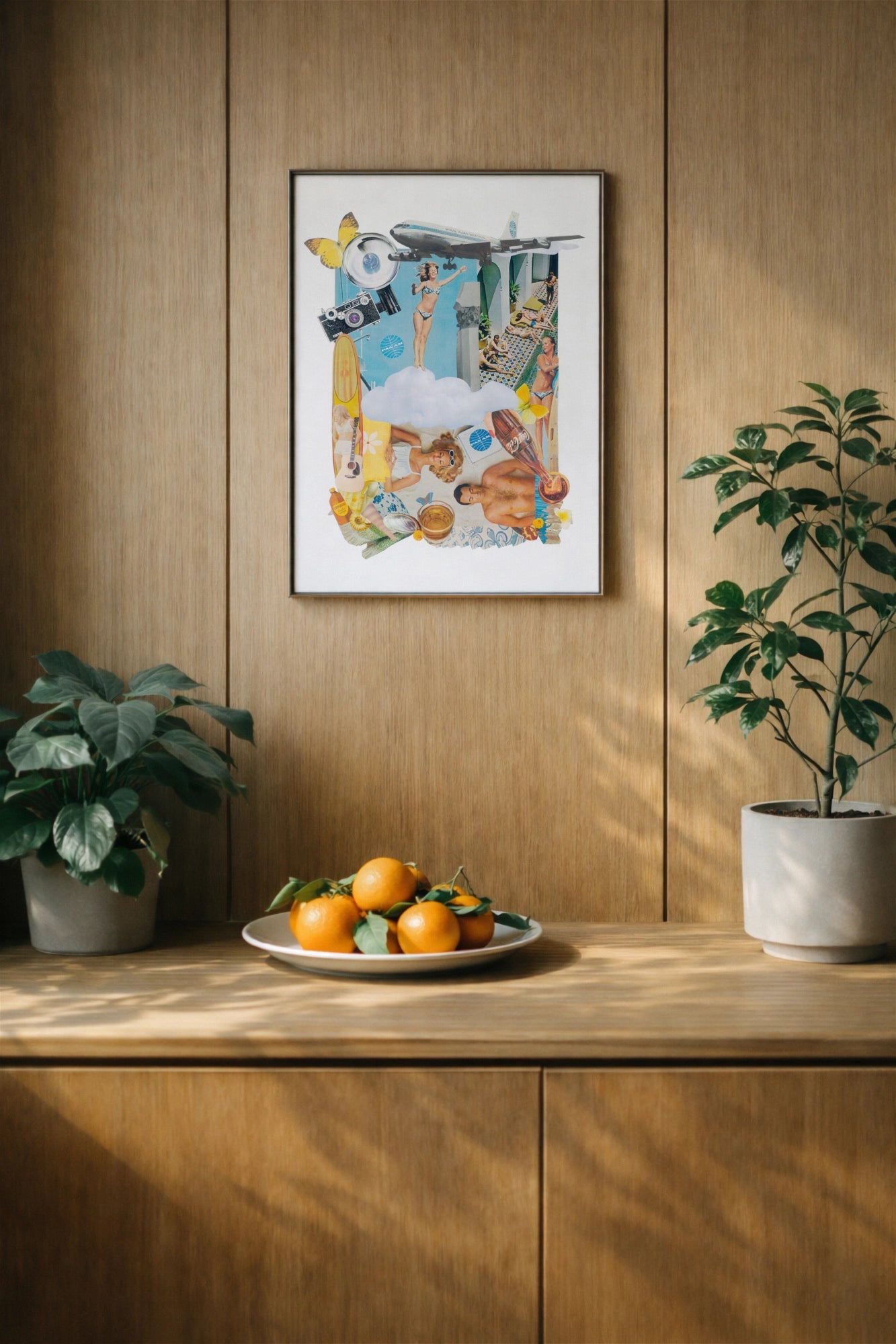 Analog collage art print inspired by California nostalgia