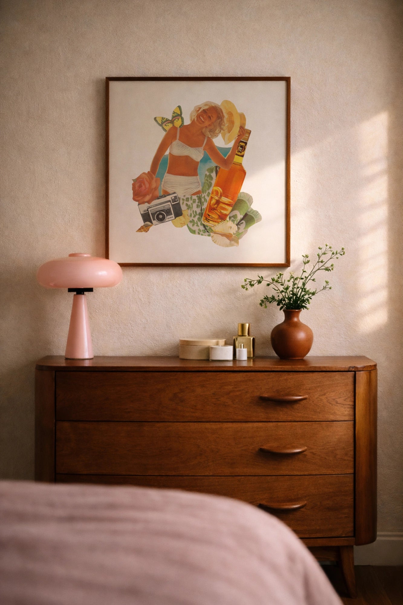Vintage analog collage art print using magazine imagery