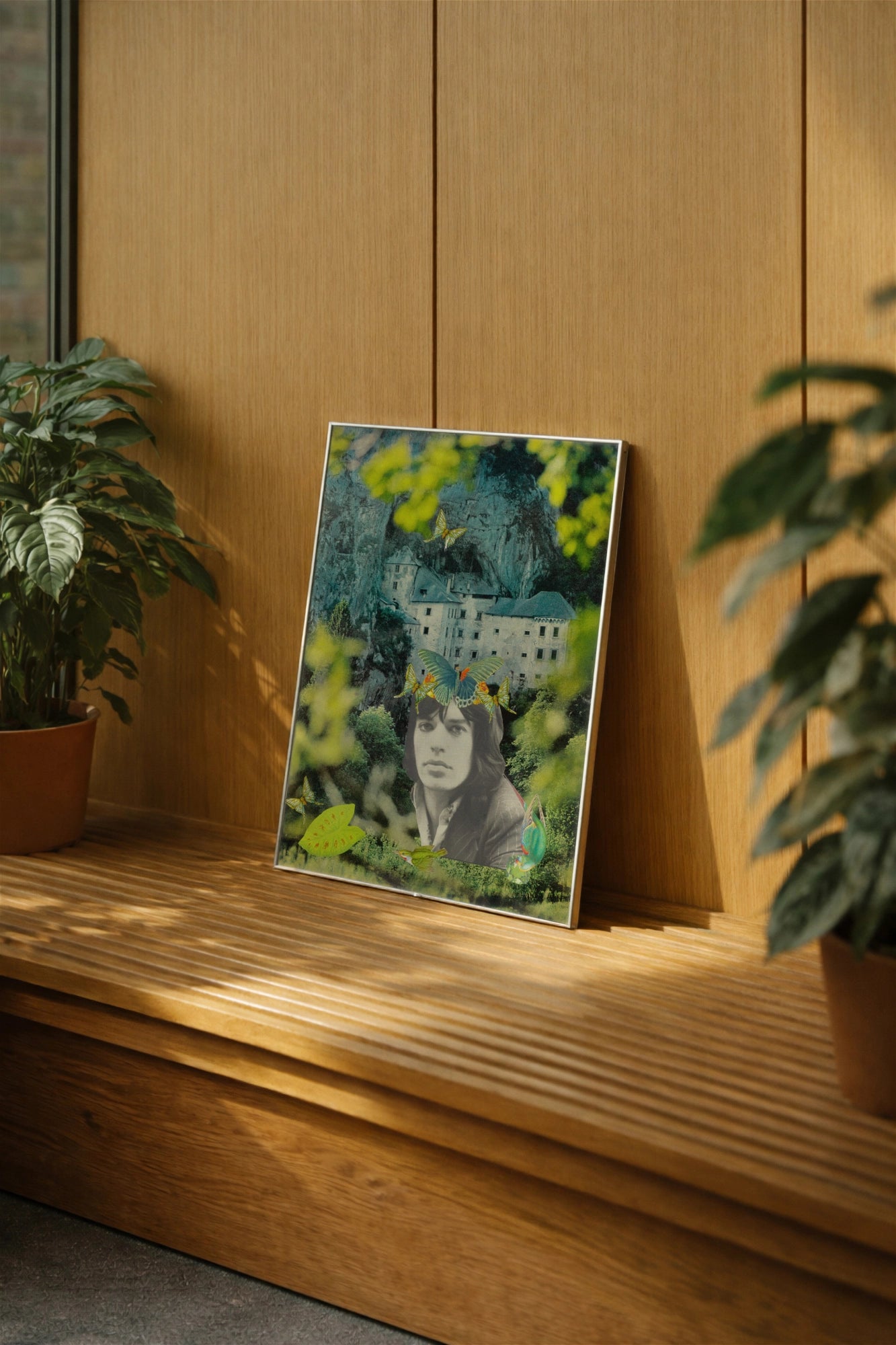 Analog collage art print inspired by Mick Jagger
