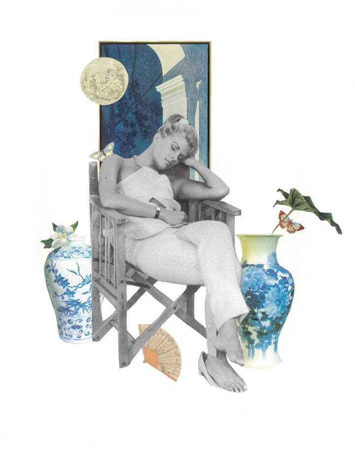 Vintage analog collage art print using magazine imagery