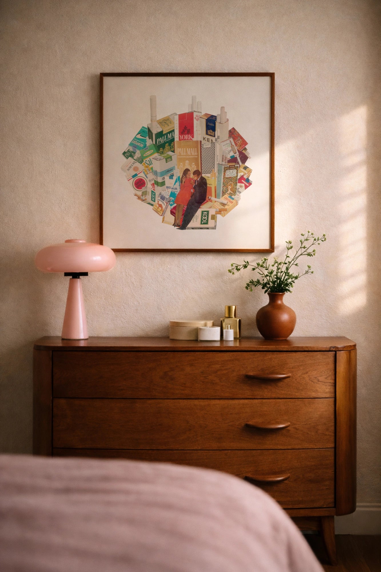 Hand-cut collage artwork reproduced as archival print