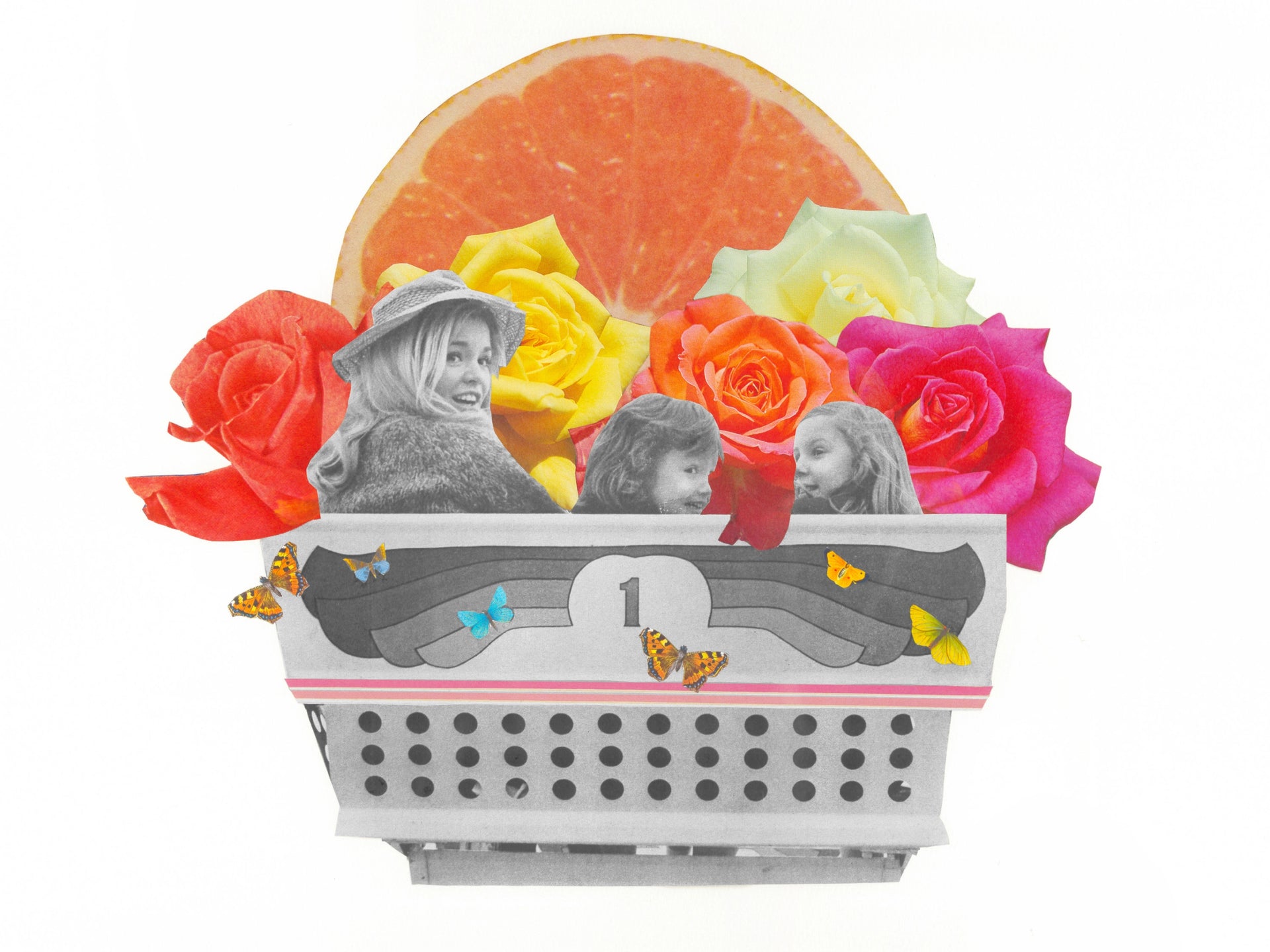 Mid-century inspired Tuesday Weld collage art print