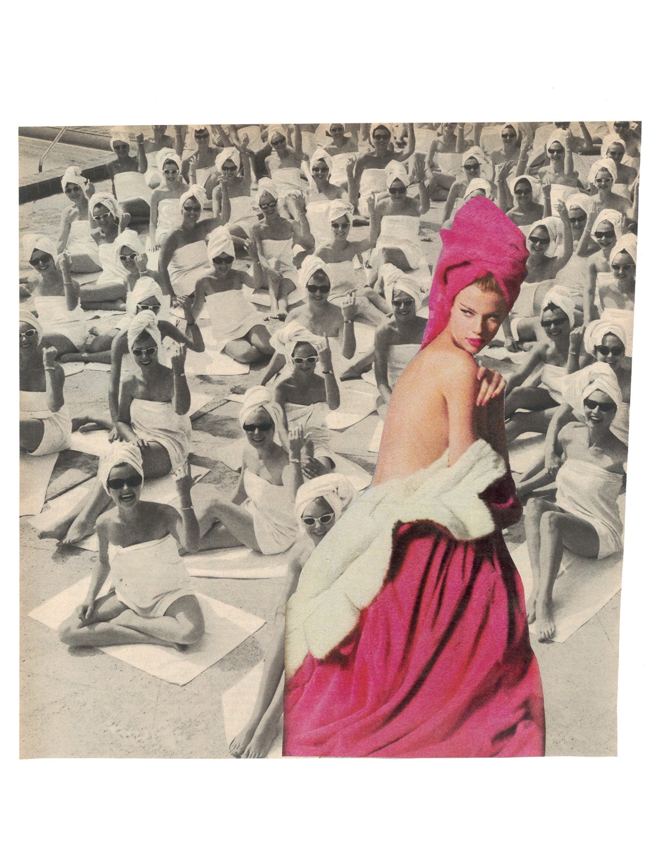Mid-century inspired analog collage art print