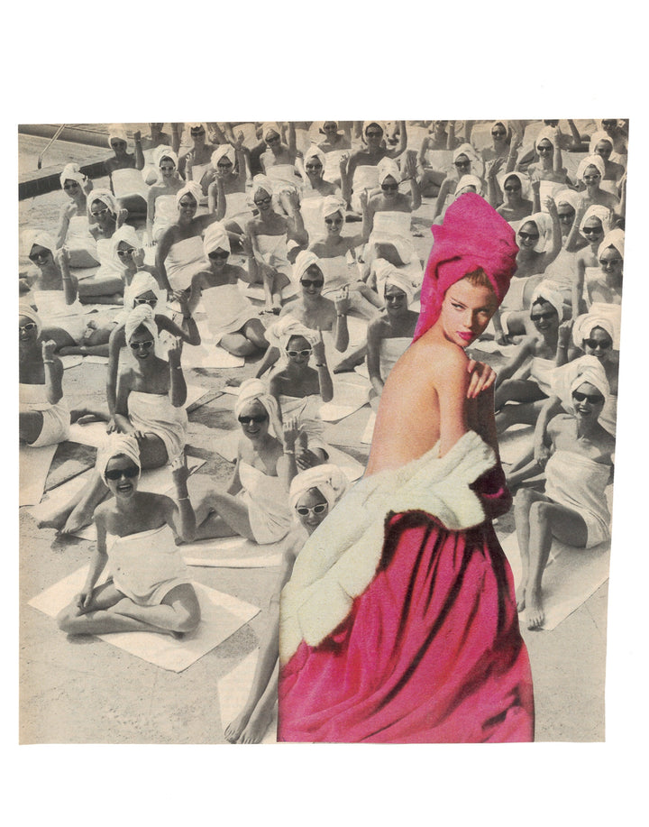 Mid-century inspired analog collage art print