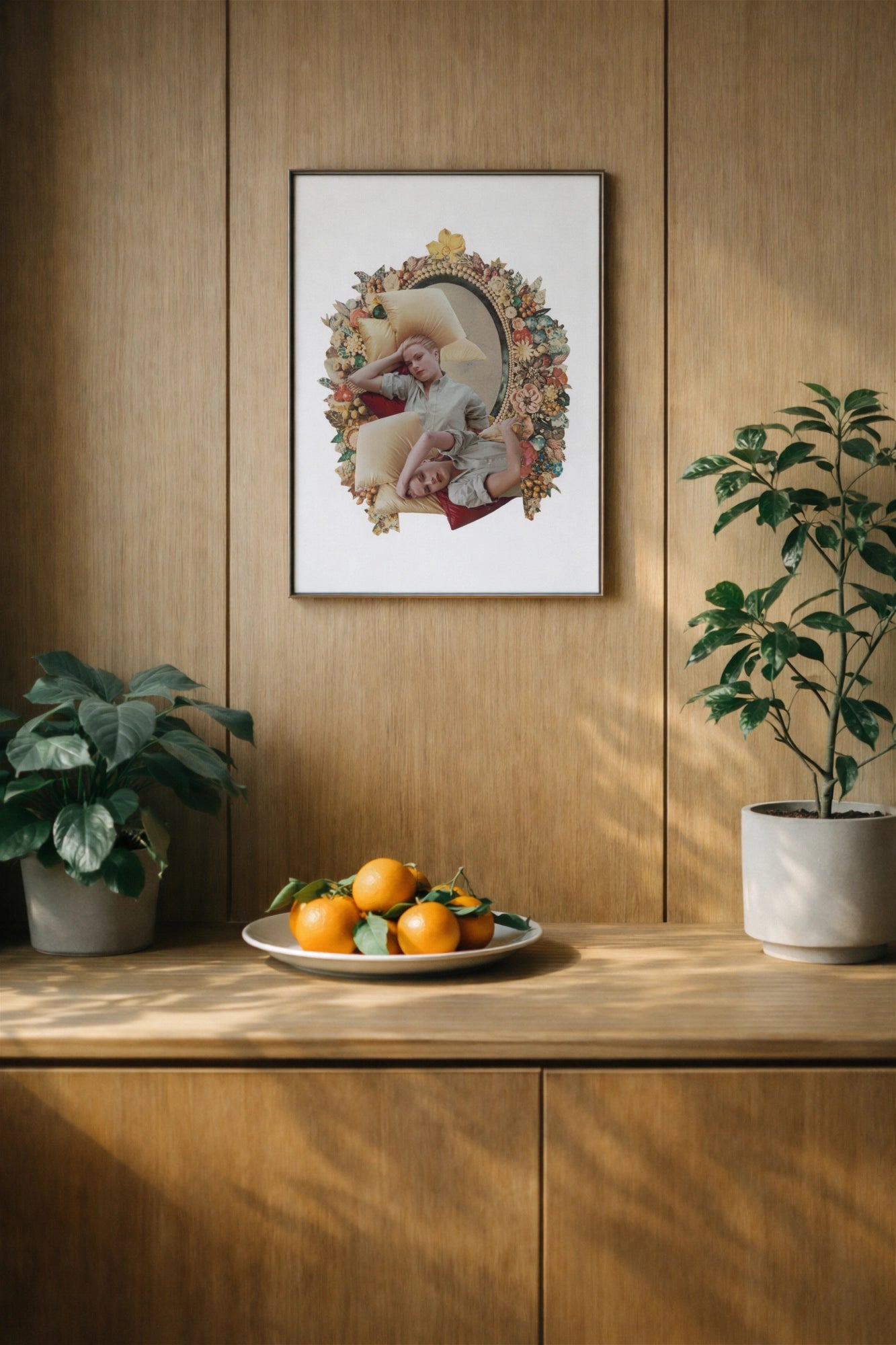 Mid-century inspired Grace Kelly collage art print