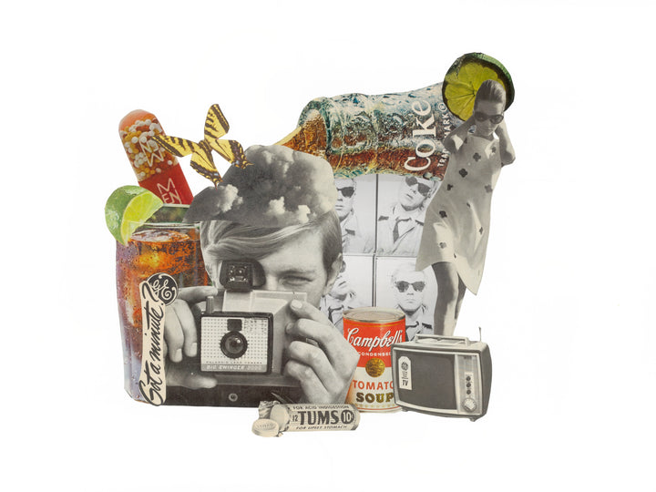 Vintage collage art print inspired by Andy Warhol