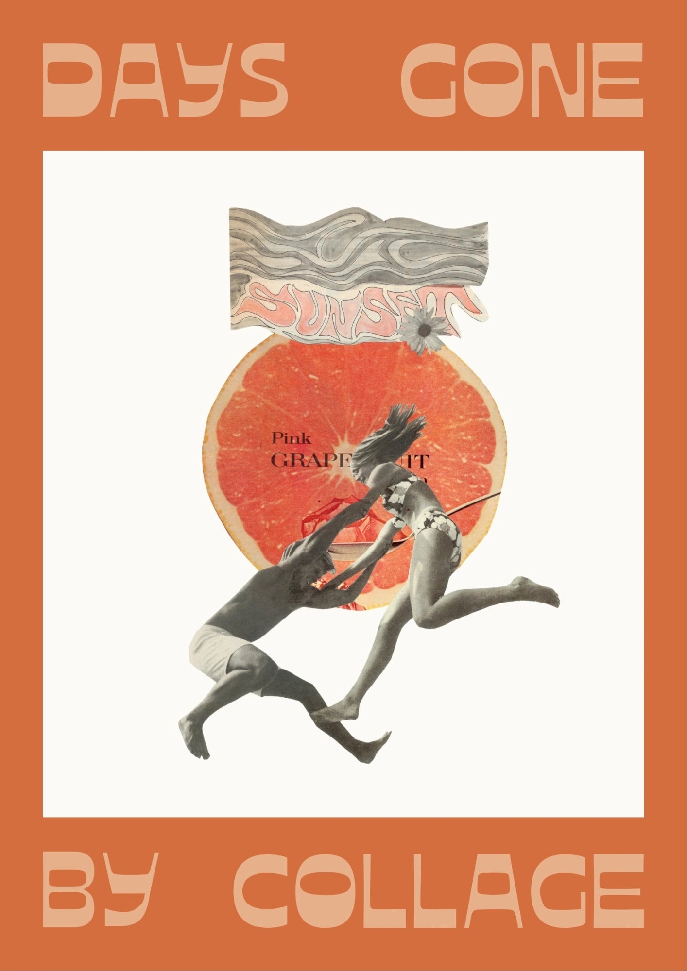 Mid-century inspired poster with California spirit