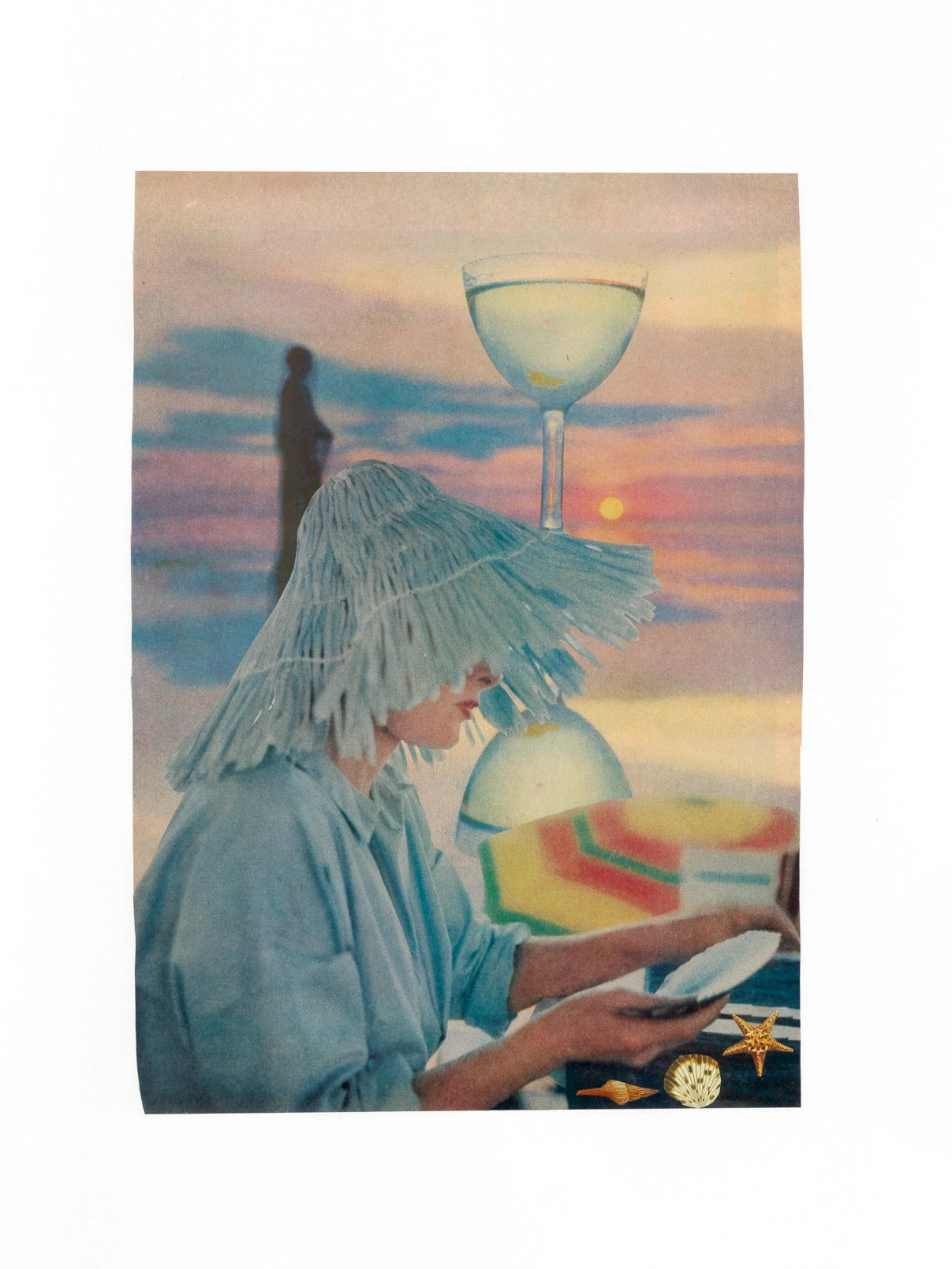 Vintage analog collage art print using magazine imagery