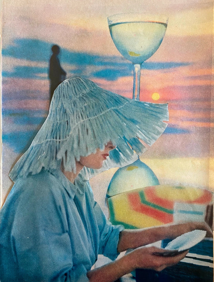 Vintage analog collage art process