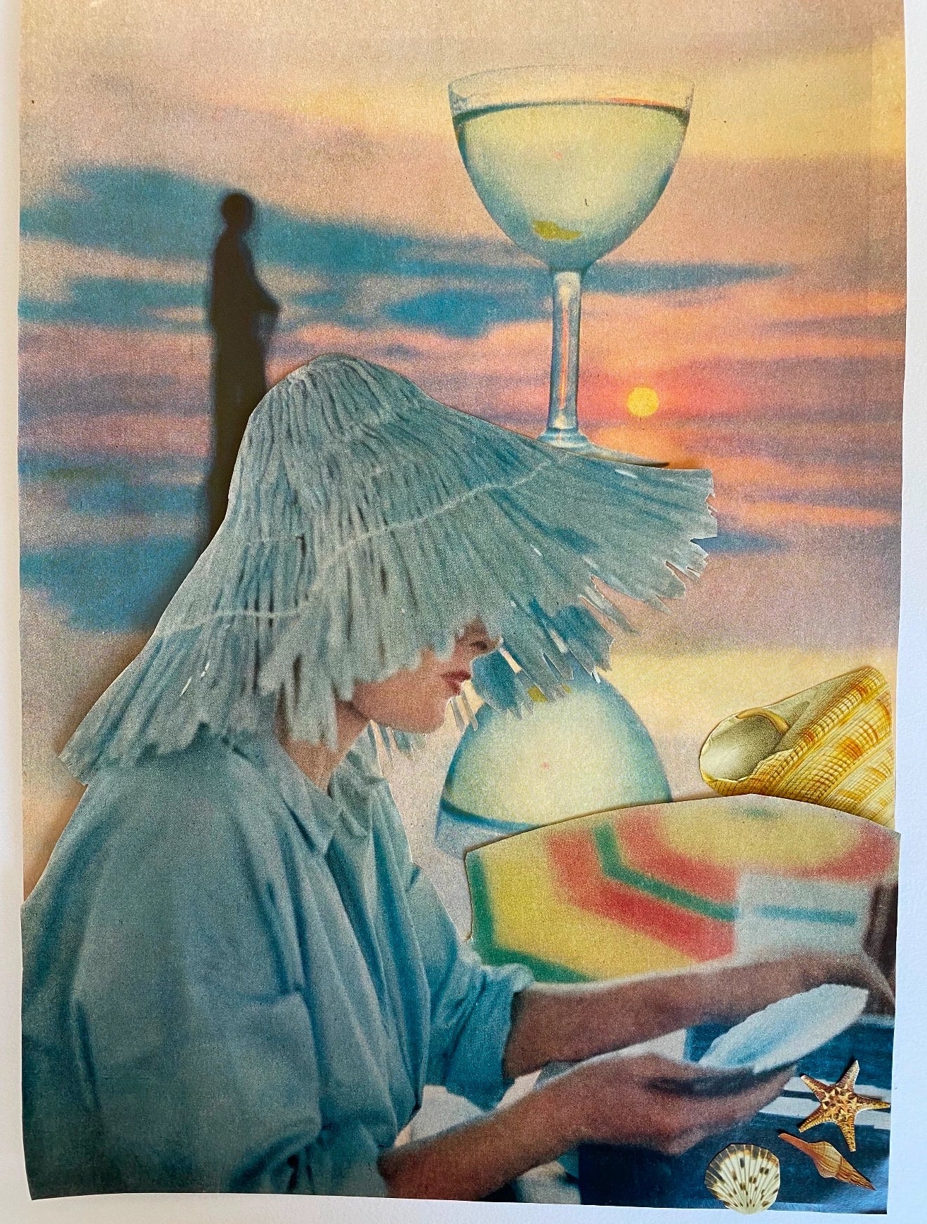 Vintage analog collage art process